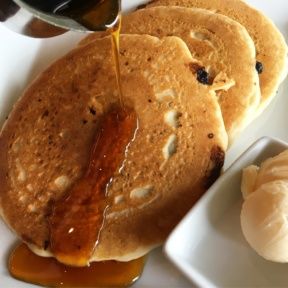 Gluten-free vegan pancakes from Real Food Daily